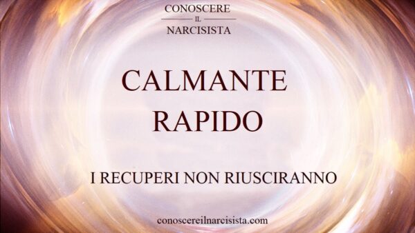 CALMANTE RAPIDO - I RECUPERI NON RIUSCIRANNO